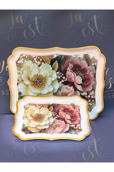 BALBAN TİCARET صينية عرض ميلامين غير قابلة للكسر مزدوجة