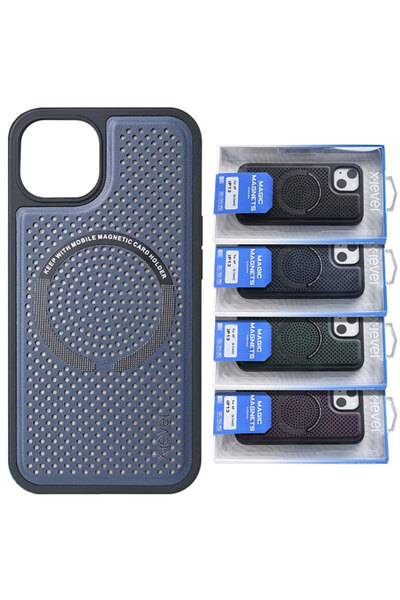 Apple X-Level Magic Case за iPhone 12 Pro / 12 - MagSafe, SoftTouch, тъмносин