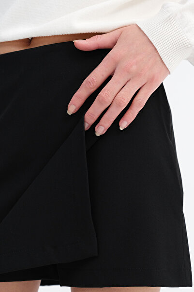 Addax Zippered Mini Shorts Skirt E8411