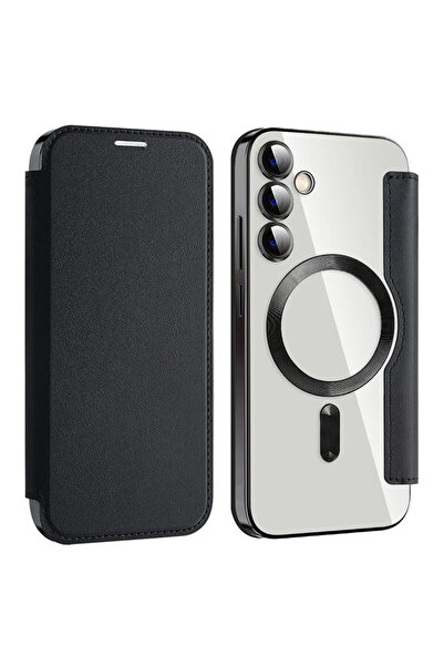 Samsung Θήκη MagFlip για S23 FE (S711), Μαγνήτης, Προστασία RFID, Δέρμα, Χρωμ...