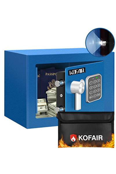 KOFAIR Safe Box for Home Safe (0.23 Cubic Feet) with Fireproof Bag