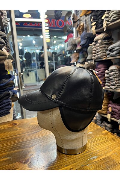 Melik şapka ORJİNAL DERİ KULAKLI ERKEK ŞAPKA KASKET