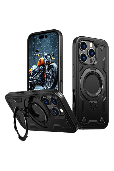Apple Θήκη για iPhone 14 Pro Max, MagRing, Πολλαπλής Γωνίας, Μαύρη