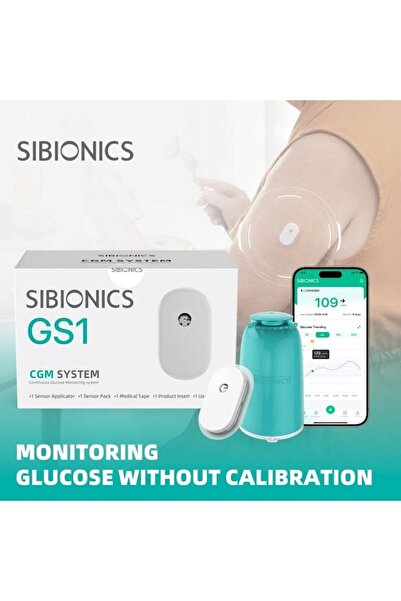 SIBIONICS Continuous Glucose Monitoring System (CGM), Bluetooth connectivity, 14-day duration