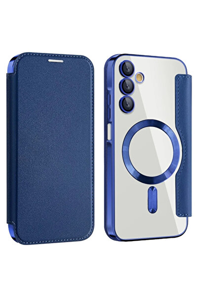 Samsung Husa MagFlip pentru A15 (A155), Magnet, RFID protect, Leather, Chrome...