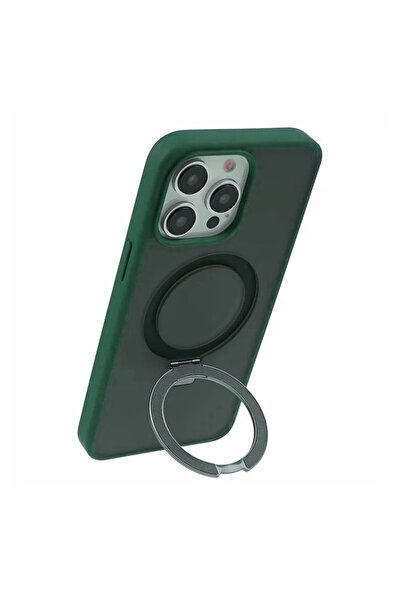 Apple Husa pentru iPhone 15, AntiDrop, cu MagSafe, Inel Stand, Gray / Green