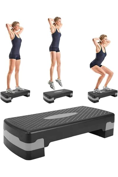 Generic Adjustable Workout Aerobic Stepper Step Platform Trainer, Exercise Equipment for Women at Home