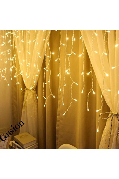 Gusion 4 Metre 16 Saçak Led Ev Bahçe Balkon Vitrin Aydınlatma Yılbaşı Doğum Günü Parti Kutlama