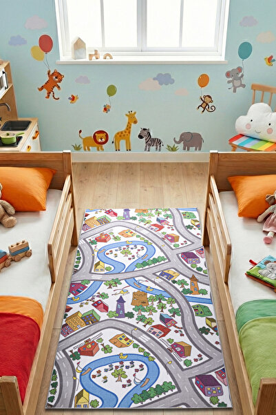SANRUGS Home & Living Yıkanabilir ve Kaymaz Tabanlı Yumuşacık Tüylü Çocuk Oda...