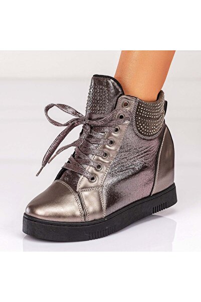 Lush Fashion Women's Grey Boots Made of Eco-Leather with Orthopedic Sole Code: BBK-29 (D2)