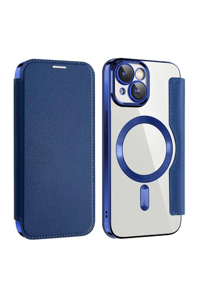 Apple Husa MagFlip pentru iPhone 15, Magnet, RFID protect, Leather, Chrome Ed...