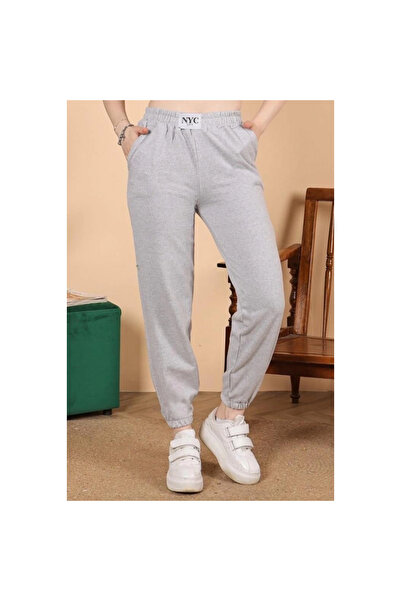 Lisinya Κομψότητα άνεσης Φούτερ σε γκρι χρώμα με ελαστικό κάτω μέρος