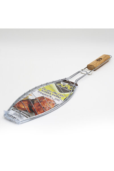 XPO شواية باربكيو عكسية بمقبض خشبي، من الفولاذ المقاوم للصدأ | شواء (سمكة ٣٠×...