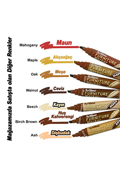 Badem10 Birch Brown Color Furniture Touch up Pen Wood Table Coffee Table Cabinet Parquet Scratch Remover Crack Filler