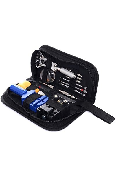 PROCART Watch repair kit, 13 pieces, set of tools and accessories, zippered organizer