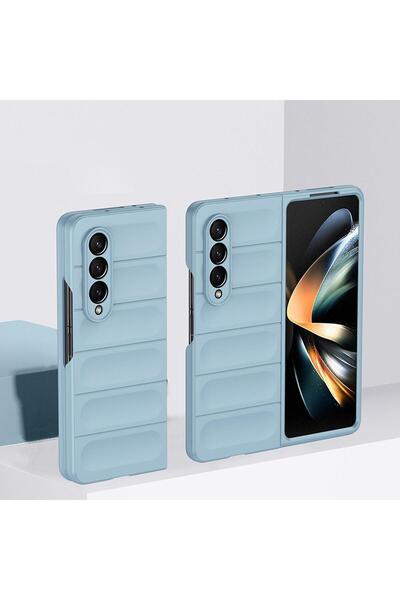 Samsung Θήκη με ρίγες για Z Fold6 - Ματ, Αντικραδασμική, Ανοιχτό μπλε