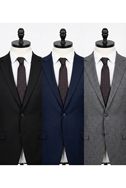 Elegante Cravatte Polka Dot Patterned Tie and Pocket Square - Special Boxed