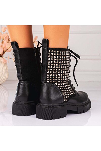 Lush Fashion Ghete Dama Negre din Piele Ecologica Cod: 1411-PA (L4)