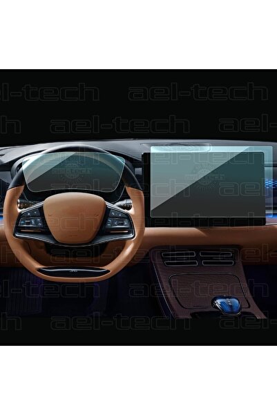 ael-tech شاشة ملاحة مقاس 15.6 بوصة من Byd Han وشاشة عرض رقمية مقاس 12.3 بوصة، طقم حماية نانو 9h مكون من قطعتين