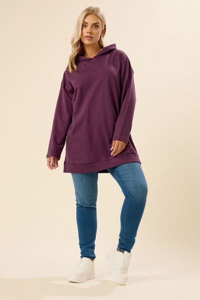 Stil Diva Plus Size Hooded Long Sleeve Sweatshirt 304288