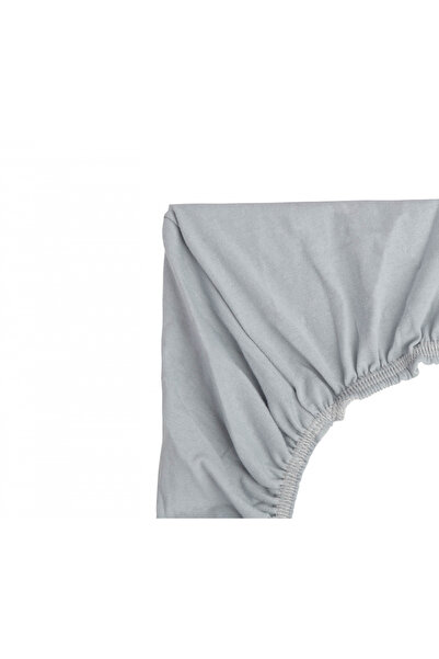 Sensillo Fitted sheet for crib/playpen mattress 90x40cm, cotton jersey with elastic band Grey