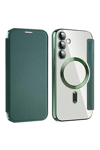 Samsung Θήκη MagFlip για S23 FE (S711), Μαγνήτης, Προστασία RFID, Δέρμα, Χρωμ...