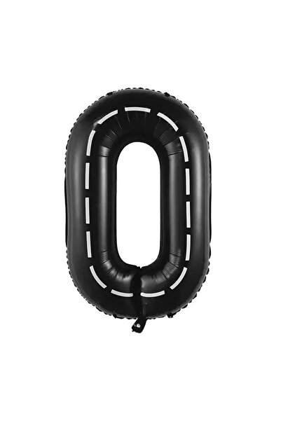 Generic بالون أسود قابل للنفخ من رقائق الألومنيوم على شكل رقم 0-9، 40 بوصة