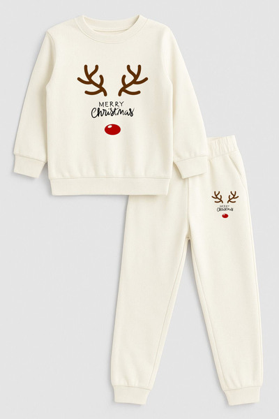 MODA Geyik Anul Nou Moș Crăciun Crăciun cu imprimeu guler rotund Trening pent...