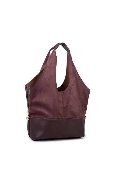 Nas Bag Large Size Casual Women's Shoulder Bag Puppy Bag Brown Suede