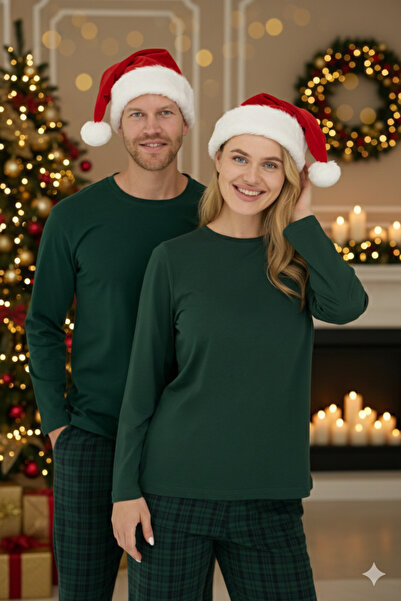 KLY New Year's Concept Women's and Men's 2-Piece Pajama Set Special for Couples
