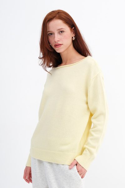 Addax Boat Neck Knitwear Sweater K3480