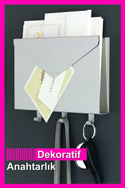 Bundera Kapı Kenarı Anahtar Askılığı Fatura Zarf Mektup Kutusu Organizer Deko...