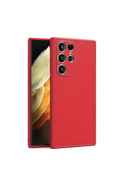 Samsung Калъф за S23 Ultra, -Кожа, TPU Edge, Червен
