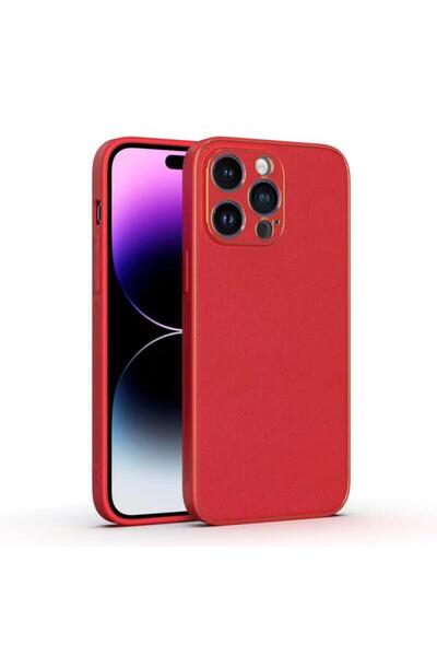 Apple Калъф Yolo за iPhone 14 Pro, - кожа, TPU ръб, червен