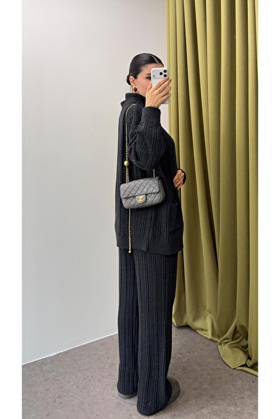 HAZELANNA Ripped Detailed Triple Anthracite Set