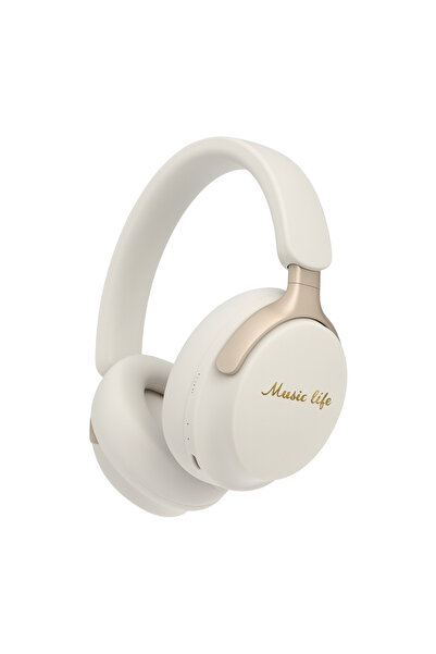 BaoBao Casti Wireless AKZ 22 Over-Ear MusicLife, HD Stereo, Super Bass, Nude (