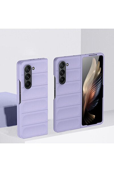 Samsung Θήκη με ρίγες για Z Fold6 - Ματ, Αντικραδασμική, Μωβ
