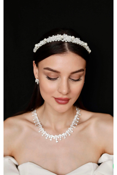 sulyra Design Pearl Detail Bridal / Engagement Crown