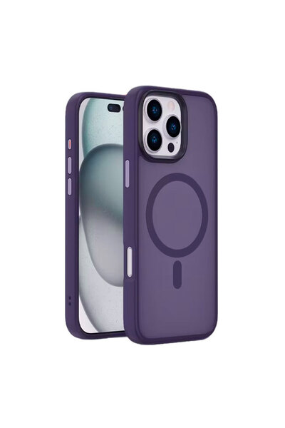 Apple Husa MagFrost compatibila cu iPhone 16 Pro Max, MagCase, Matte, Gray/Vi...