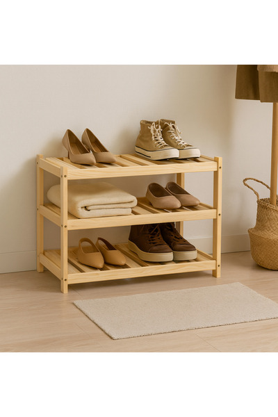 HOMS Shoe rack bench wood series, 60 cm