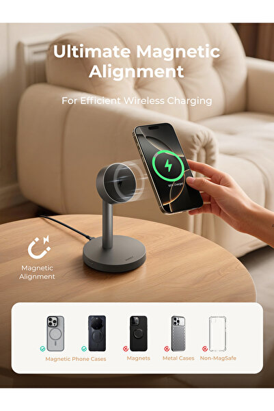 AUKEY MagFusion 1X Qi2.2 25W Magnatic Fast Wireless iPhone Charging Station LC-MC111