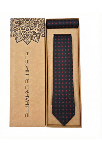Elegante Cravatte Polka Dot Patterned Tie and Pocket Square - Special Boxed