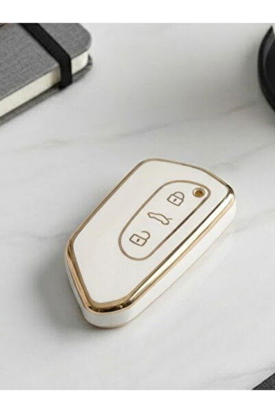 BİVİUM غطاء مفتاح ذهبي لسيارات فولكس فاجن وسيات كوبرا وجولف 8 وكادي وليون وتي...