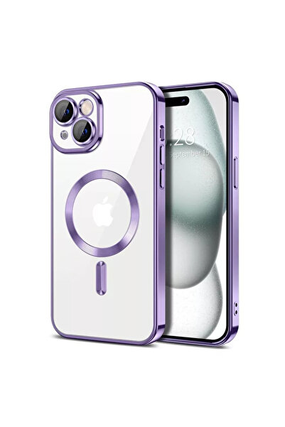 Apple Husa Plating compatibila cu iPhone 12 Pro Max - silicon cu MagSafe, Sli...