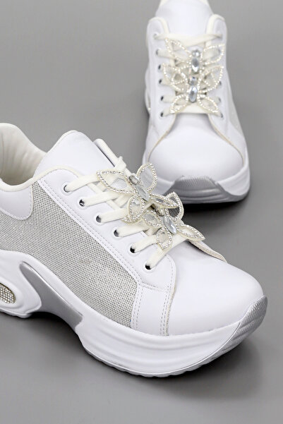 kajal ayakkabı Mdln 493 Butterfly Buckle Detailed Lace-Up Sneakers