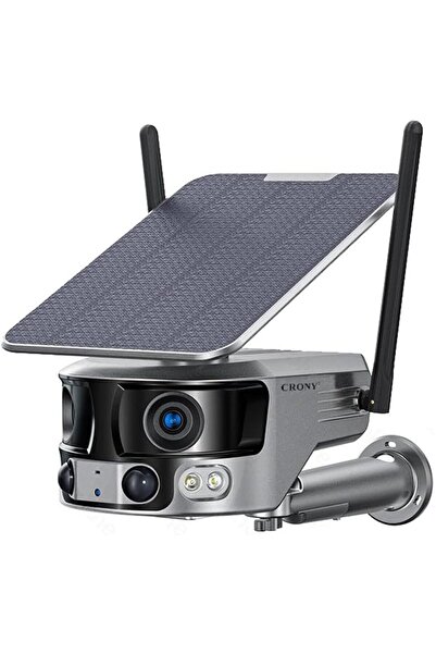 Generic CRONY Y6 WiFi Security Camera - 8MP 4K, 180° View, 18000mAh, IP66, Human Tracking