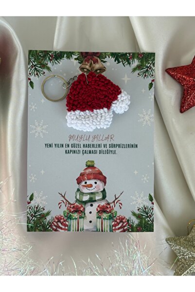 Puffybaby Yeni Yıl Punch İşleme Şapka Anahtarlık - Yeni Yıl Arkadaş Hediyesi ...