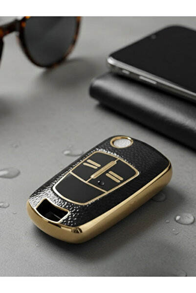 BİVİUM Opel Corsa C D Astra H Vectra C Combo Sustalı Deri 2 Buton Nano Anahta...