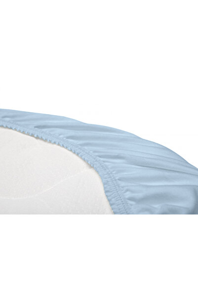 Sensillo Blue baby bassinet mattress sheet 75x35 cm with elastic band, bamboo fiber content