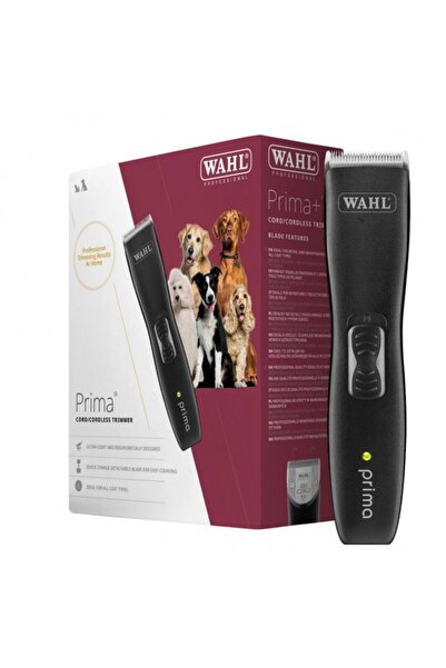 Wahl Prima Professional Pet Trimmer - 100 min Runtime, Stainless Steel Blades, Black